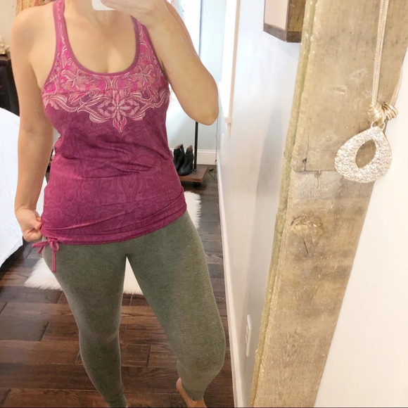 Athleta xsmall yoga paisley halter drawstring top - Picture 1 of 5